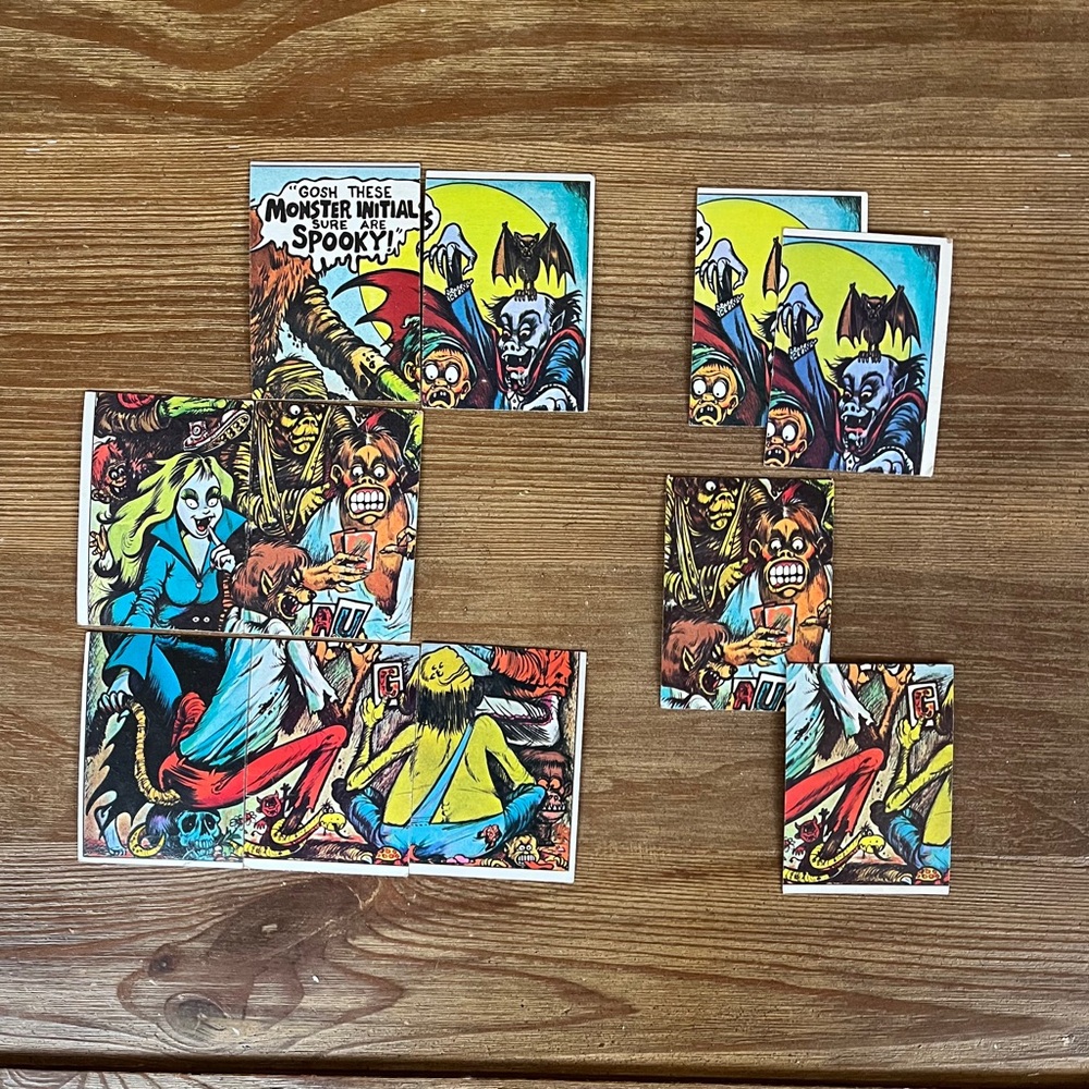 Vintage Topps 1974 Monster Initial Trading Cards